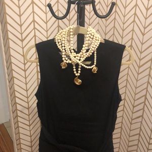 Classic black linen dress